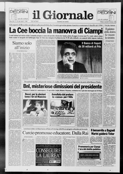 Il giornale : quotidiano del mattino